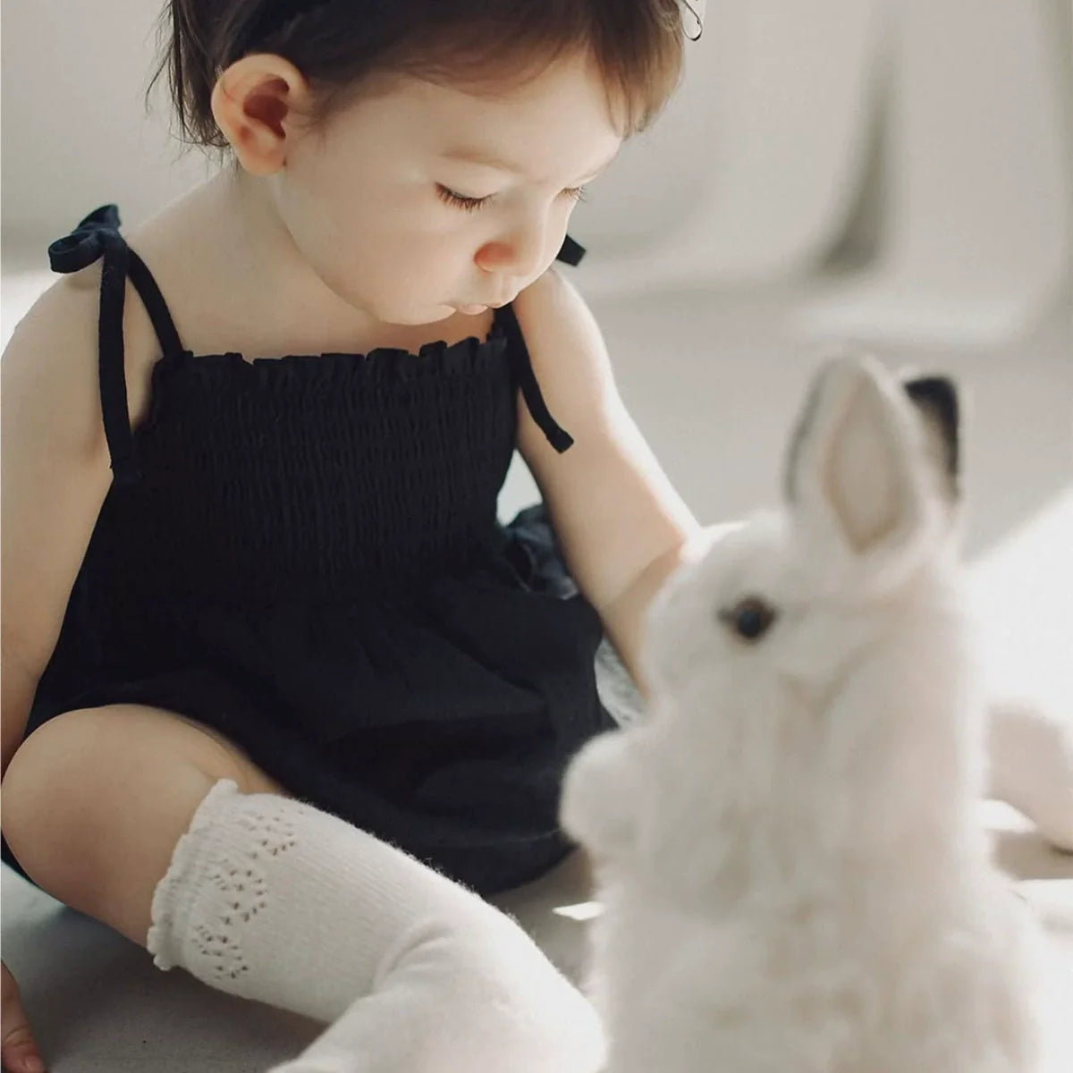 Summer Arrival Baby Girls Cute Solid Color Black Sleeveless Strap Onesies-1