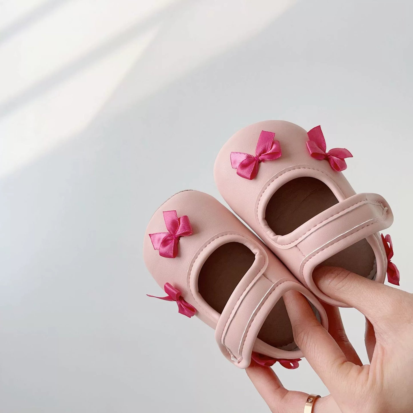 Spring Baby Girl Fashion Butterfly-bows Pattern Toddler Soft-Sole Anti-slip Walking Shoes-2