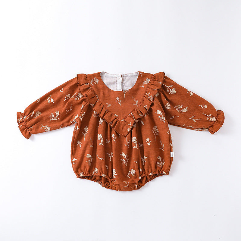 Flower Pattern Vintage Style Cute Onesies