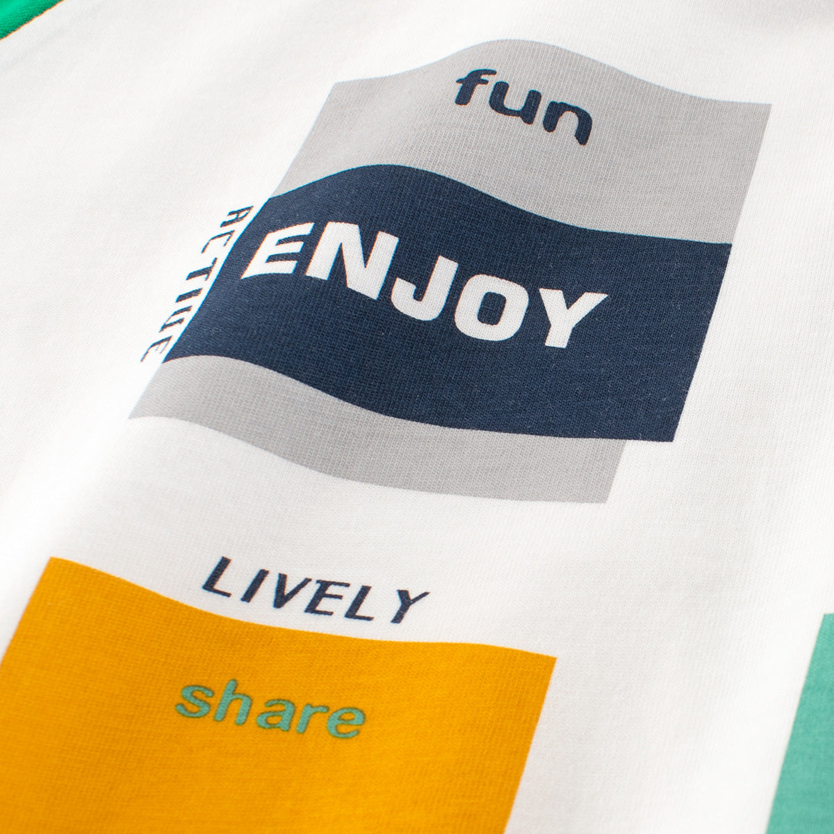 Summer Boys’ Letters and Geometric Pattern T-shirt in European and American Style-3