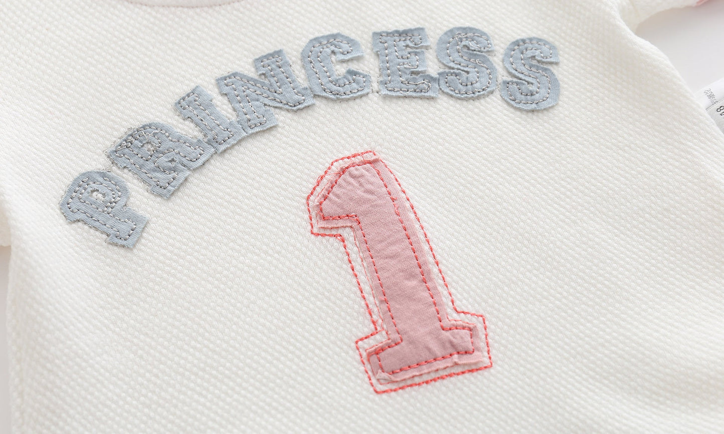 Baby Girl 1pcs Logo Graphic Graphic Side & Neck Striped Design Ruffle Hem Baseball Dress-4