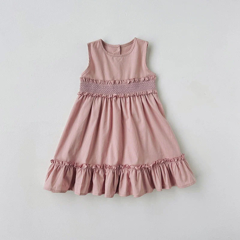 Summer Arrival Baby Kids Girls Cute Sleeveless Sweet Dress-2