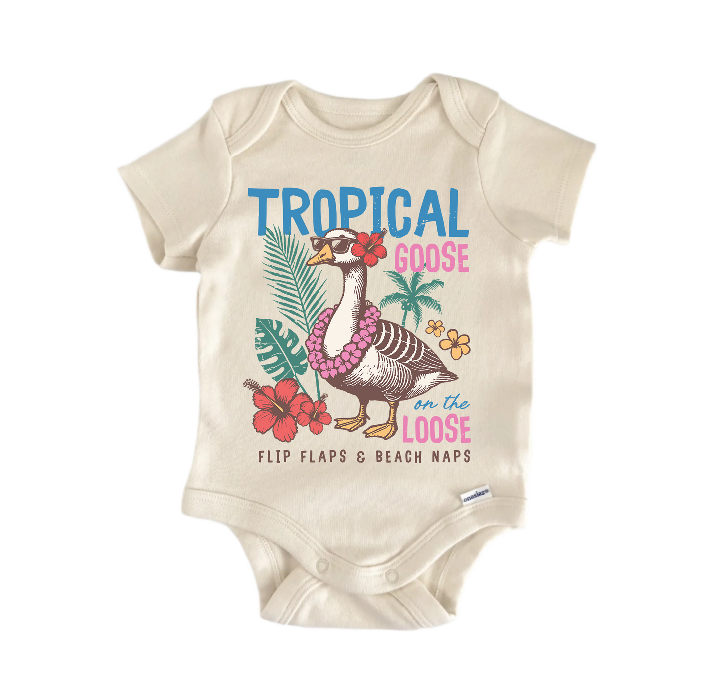 Tropical Silly Goose - Baby Bodysuit-0