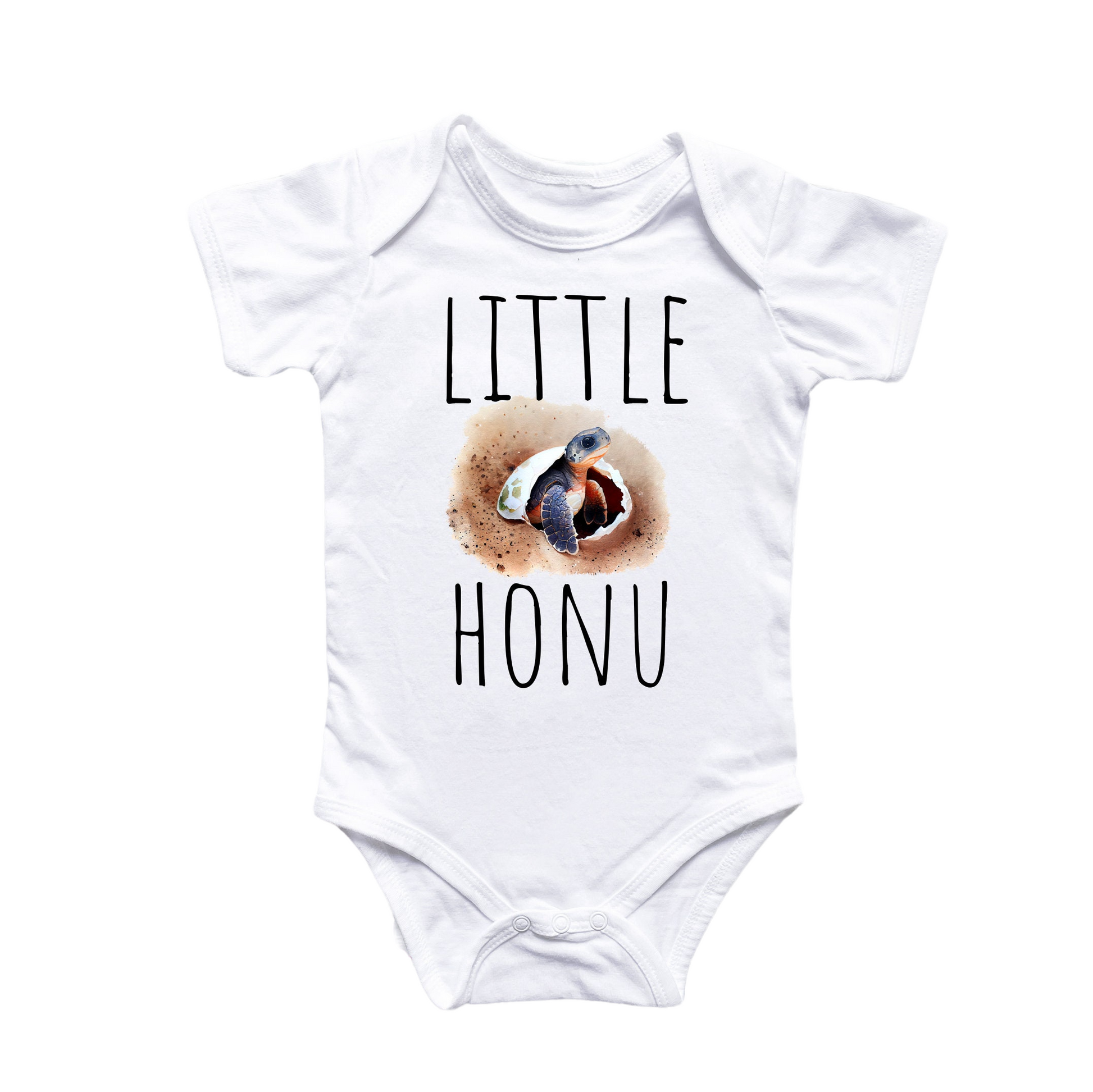 Little Honu Turtle Hawaii - Baby Boy Girl Clothes Infant Bodysuit Funny Cute Newborn-0