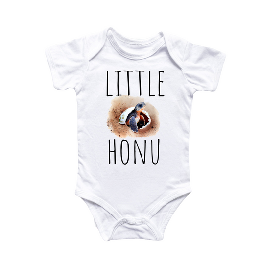 Little Honu Turtle Hawaii - Baby Boy Girl Clothes Infant Bodysuit Funny Cute Newborn-0