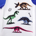 Dinosaur Kids Pajama Set – Long Sleeve Shirt and Pants, Cartoon Dino Design-4