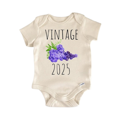 Grape Vintage Vineyard Wine - Baby Boy Girl Clothes Infant Bodysuit Funny Cute Newborn-0