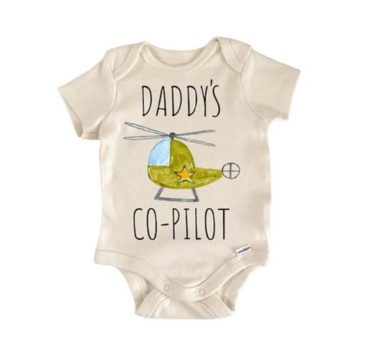 Helicopter Airplane Pilot Copilot - Baby Boy Girl Clothes Infant Bodysuit Funny Cute Newborn-0