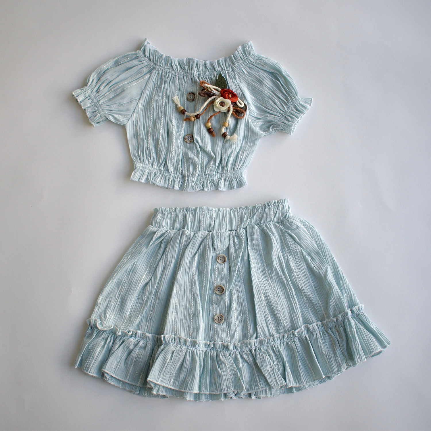 Ingenious Charm Girls Skirt Set-1