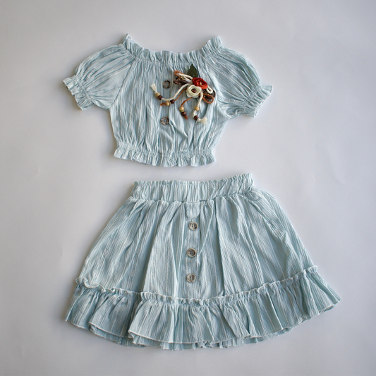 Ingenious Charm Girls Skirt Set-1