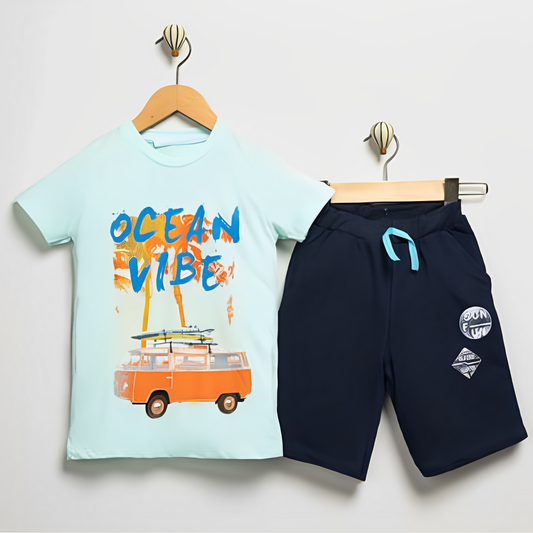 Ocean Vibe Casual Short Set-0