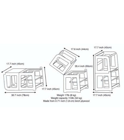 2in1 Montessori Learning Tower & Desk-4