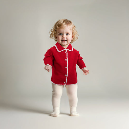 BABY CROCHET EDGE CARDIGAN-0