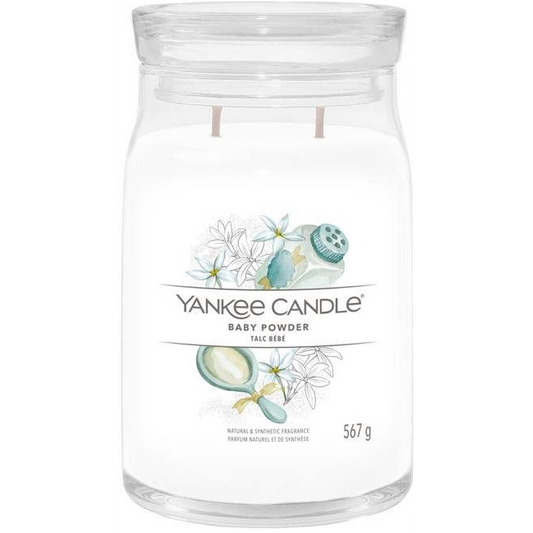 YANKEE CANDLE Signature üveg 2 kanóc Baby Powder 567 g (5038581124919)-0