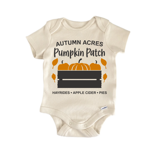 Autumn Acres Pumpkin Patch Fall October- Baby Boy Girl Clothes  Bodysuit Funny Cute-0
