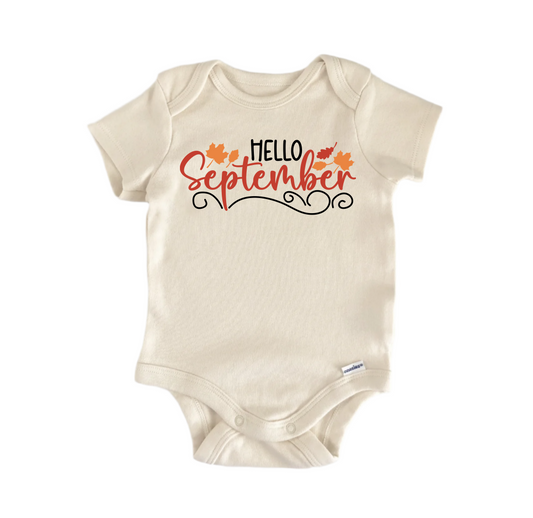 Hello September - Baby Boy Girl Clothes Infant Bodysuit Funny Cute-0