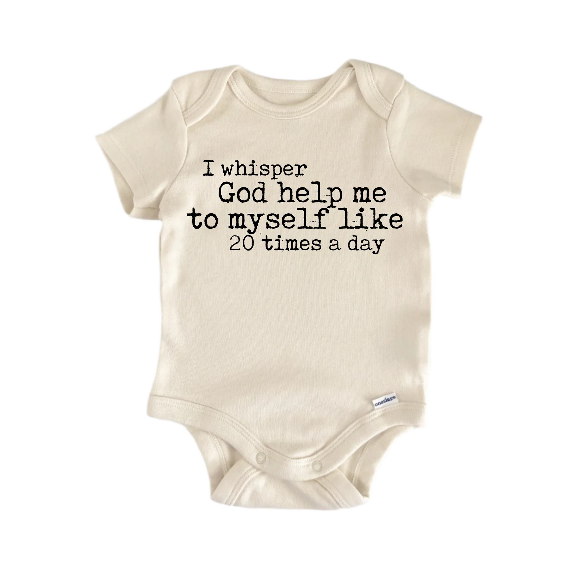 Whisper God Help Me  Jesus Religious God Christian -  Baby Boy Girl Clothes  Bodysuit-0
