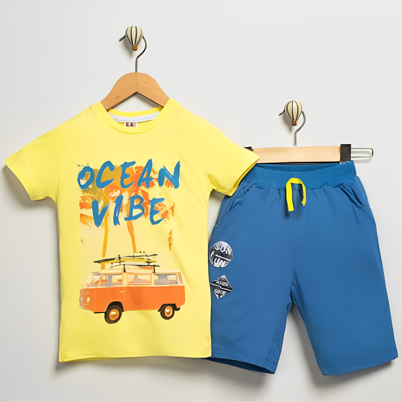 Ocean Vibe Casual Short Set-1