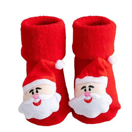 Lovyno Kids Non-Slip Christmas Cotton Socks - Novelty Print for Baby Boys and Girls-0