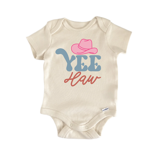 Yee Haw Country Western -  Baby Boy Girl Clothes Infant Bodysuit Funny Cute Newborn-0