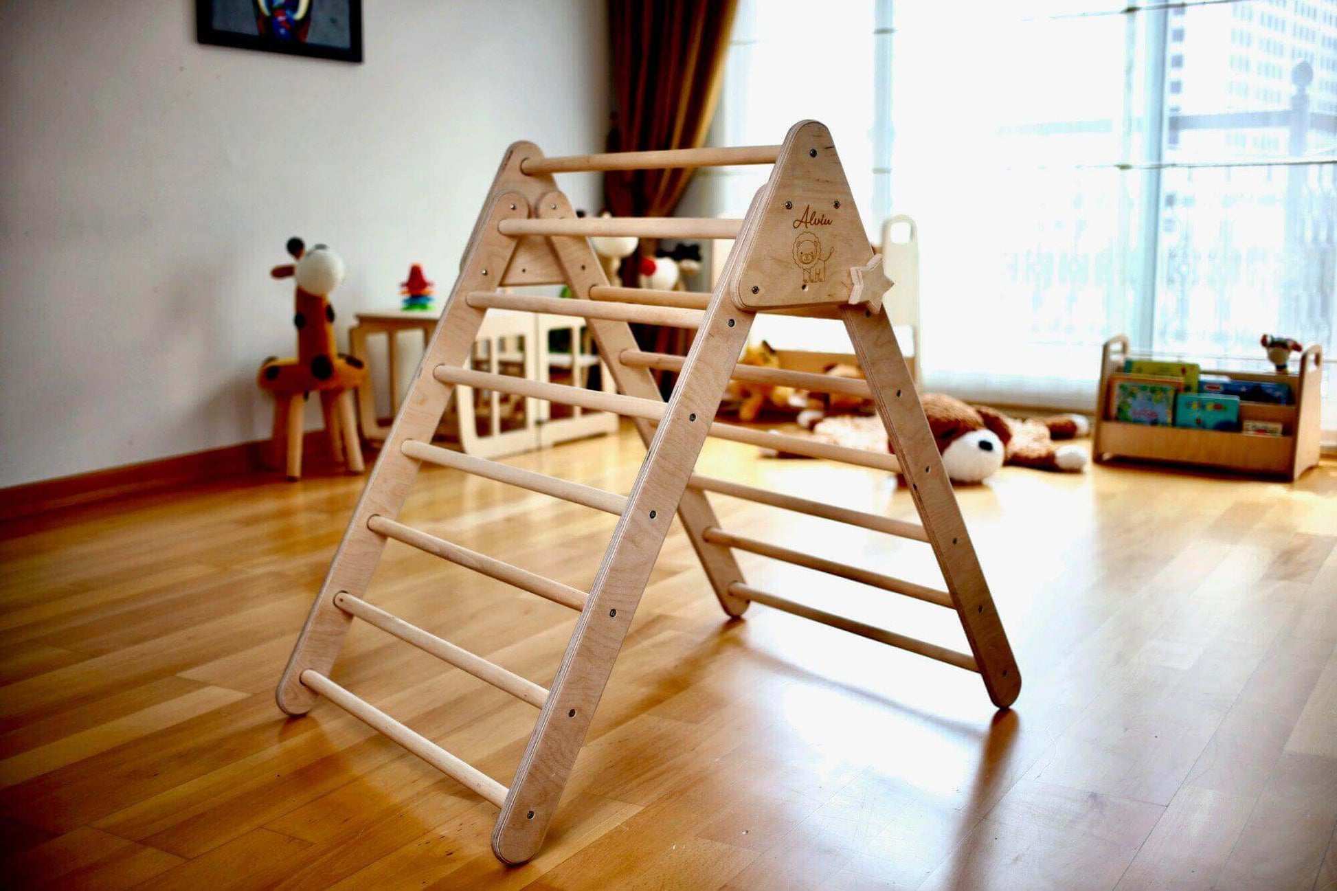 Climbing Triangle - Arch / Rocker - Star Pillow | Foldable Montessori Climbing Set-2