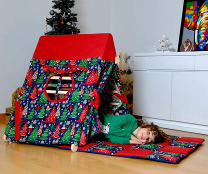 Climbing Triangle with Christmas Tent Cover, Mat, Ramp | Foldable Montessori Play Set-3