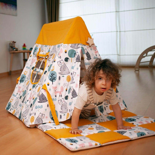 Climbing Triangle with Tent Cover, Mat, Ramp-0
