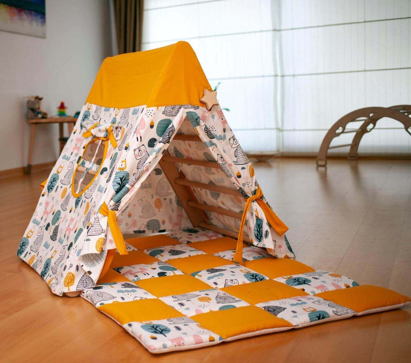 Climbing Triangle with Tent Cover, Mat, Ramp-3