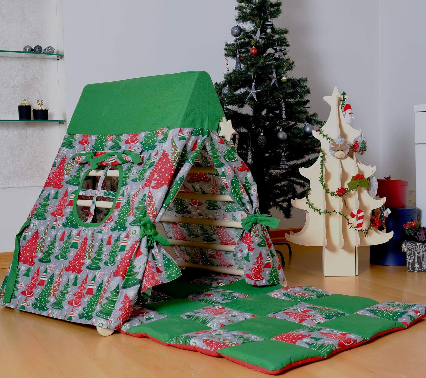 Climbing Triangle with Tent Cover, Mat, Ramp-9