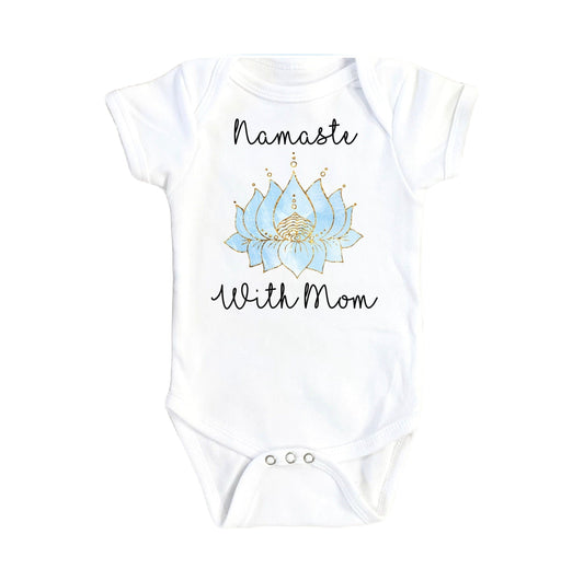 Yoga Namaste Mom - Baby Boy Girl Clothes Infant Bodysuit Funny Cute Newborn 1E-0