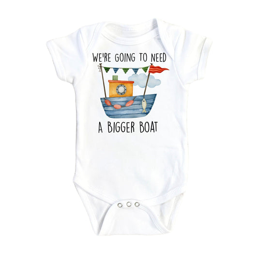 Bigger Boat Shark - Baby Boy Girl Clothes Infant Bodysuit Funny Cute Newborn-0
