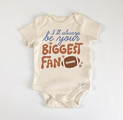 Football Biggest Fan - Baby Boy Girl Clothes Infant Bodysuit Funny Cute Newborn-0