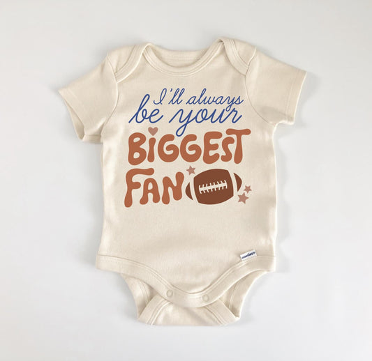 Football Biggest Fan - Baby Boy Girl Clothes Infant Bodysuit Funny Cute Newborn-0