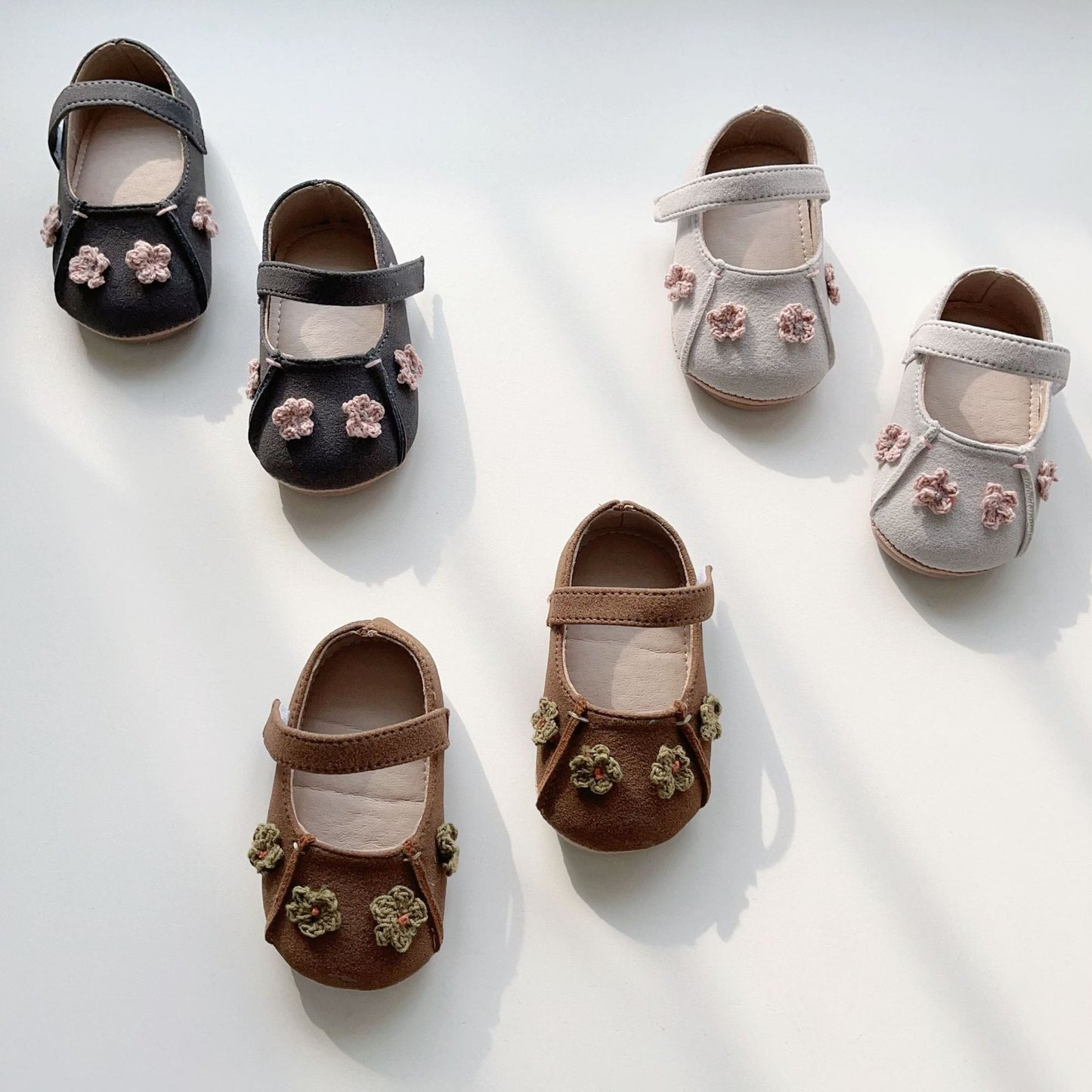 Spring Baby Girl Fashion Flowers Pattern Toddler Soft-Sole Anti-slip Walking Shoes-0