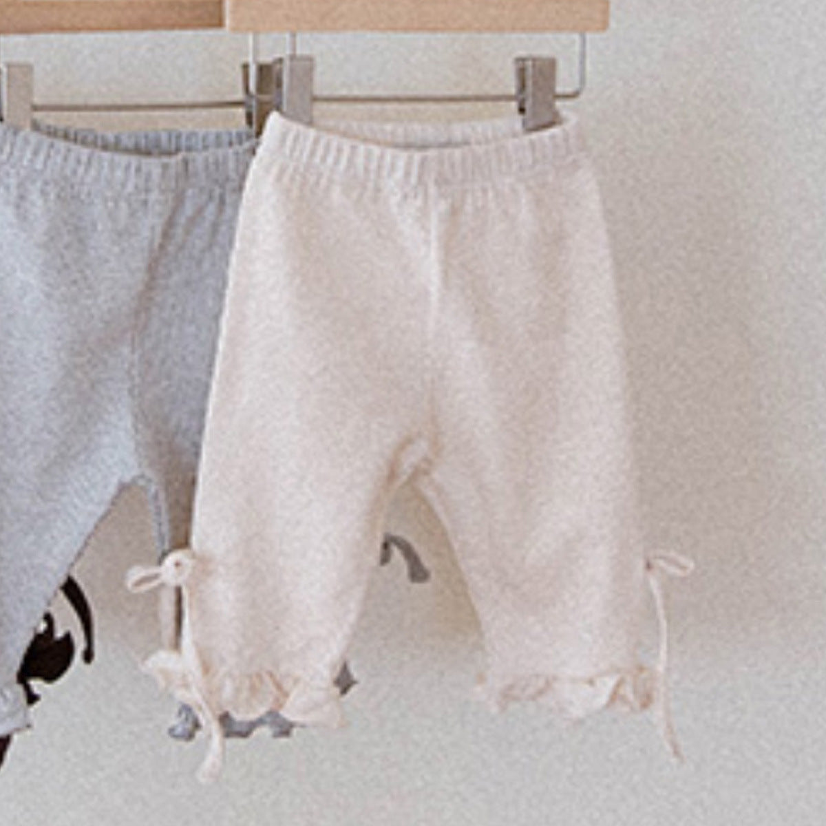 Summer Arrival Kids Girls Cotton Blend Casual Style Plain Pants-3