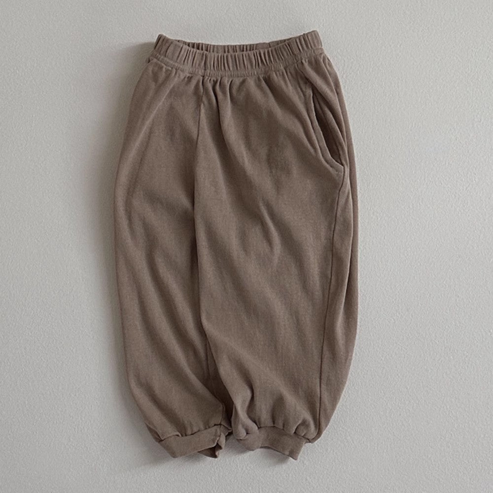 Children Summer Unisex Solid Color Thin Breathable Pants Casual Kids Trousers-1