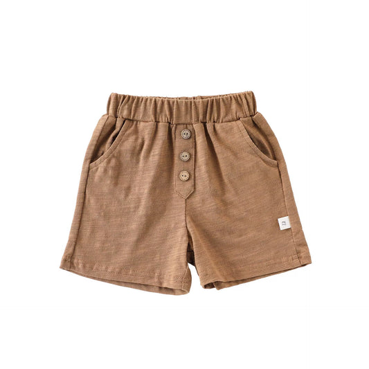 Summer Arrival Kids Unisex Cotton Casual Style Solid Color Shorts-1