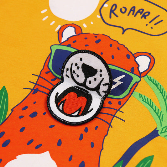Summer Baby Kids Tigers Cartoon Pattern T-shirt and Shorts Clothing Set for Boys-1