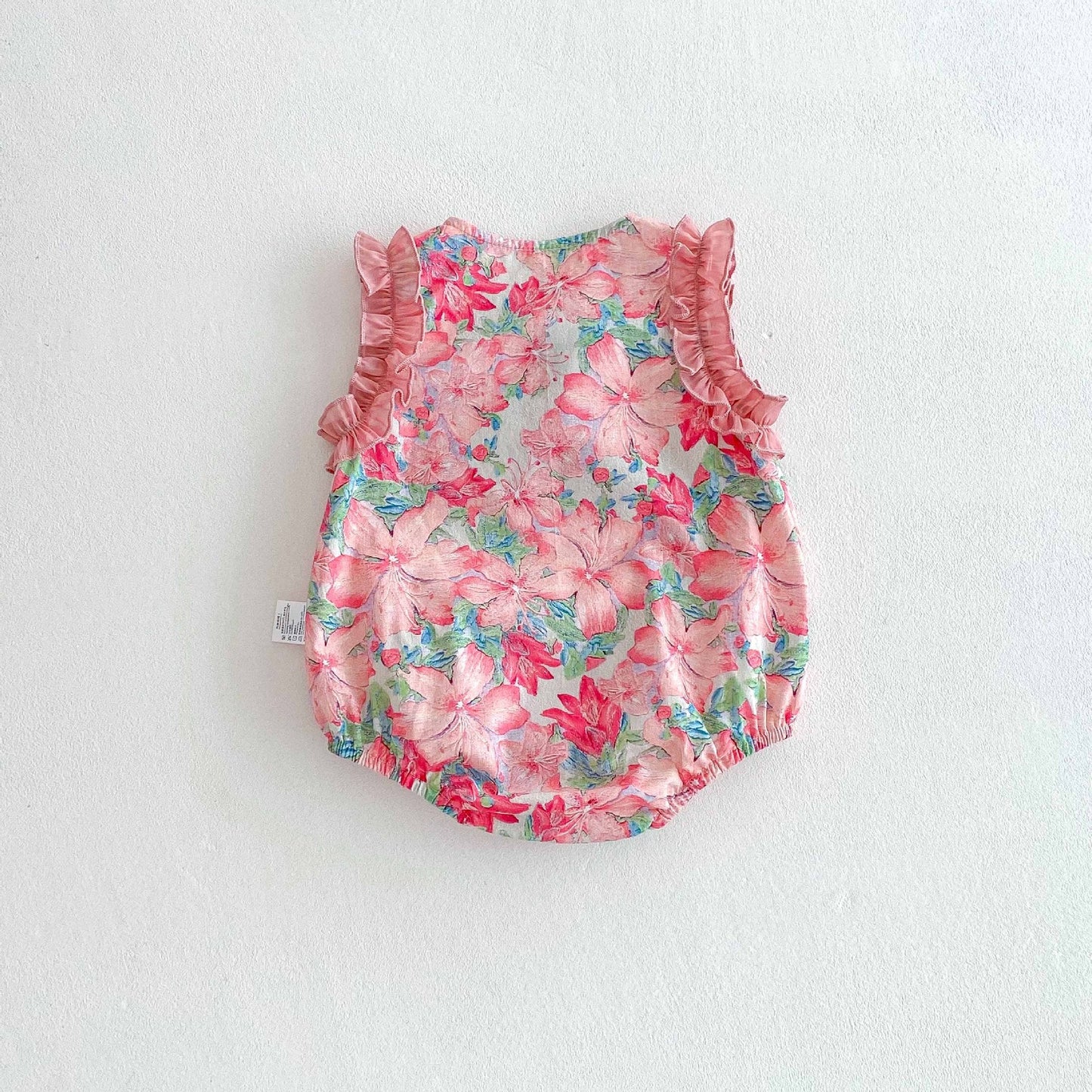 Summer Arrival Baby Girls Vintage Flowers Pattern Onesies