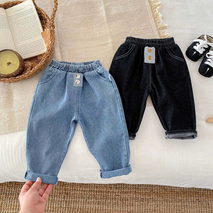 Summer Arrival Kids Unisex Denim Casual Style Pants-2