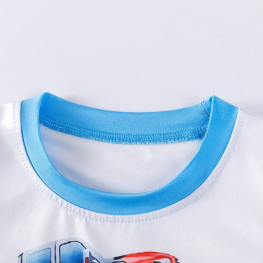 Big Wheels Monster Truck Pajama Set – Long Sleeve Top and Pants for Kids-1