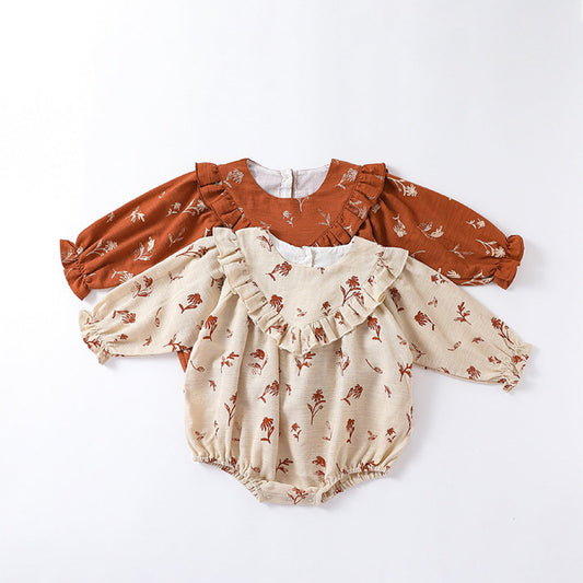 Flower Pattern Vintage Style Cute Onesies