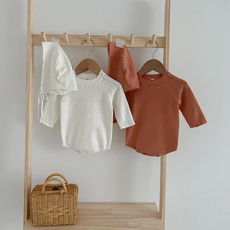 Autumn Solid Color Quality Knitwears Onesies-0