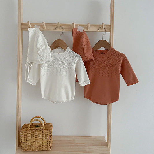Autumn Solid Color Quality Knitwears Onesies-0