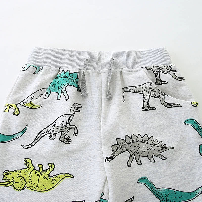 Summer Arrival Baby Kids Boys Cotton Casual Style Cartoon Dinosaurs Pattern Shorts-2