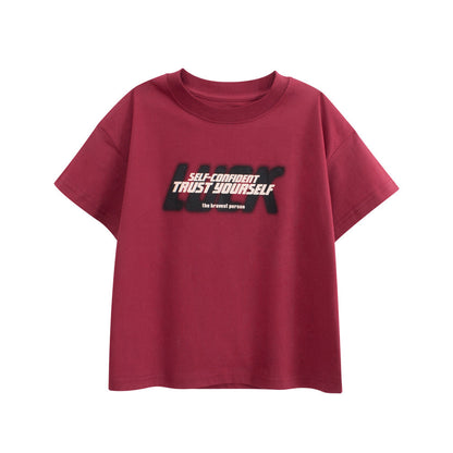 Kids’ Letters Pattern T-shirt in European and American Style-2