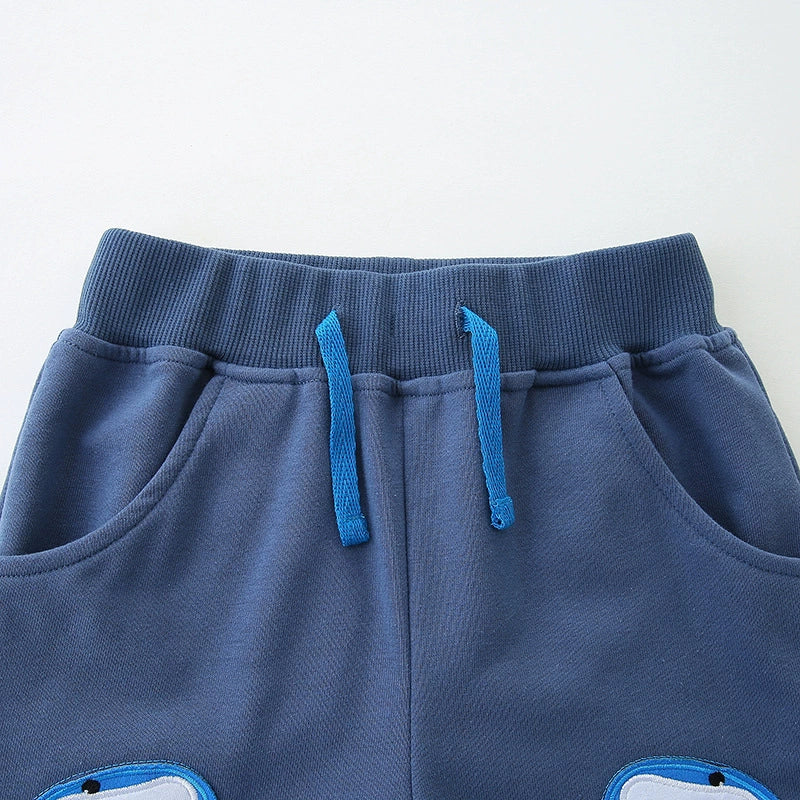 Summer Arrival Baby Kids Boys Cotton Casual Style Cartoon Sharks Pattern Shorts-2