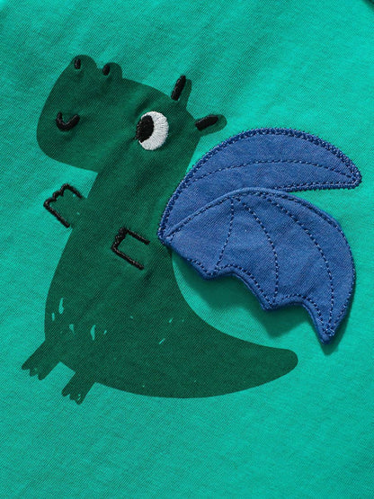 Arrival Autumn Kids’ Long Sleeves Little Dragon Pattern T-Shirt In European And American Style For Summer-3