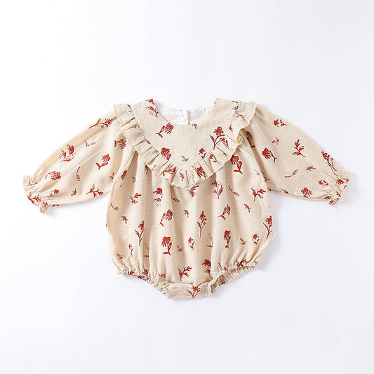 Flower Pattern Vintage Style Cute Onesies