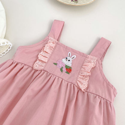 Arrival Spring Girls Long Sleeves Lace-trim Turn-down Collar Top Shirt and Sleeveless Onesies Clothing Set-2